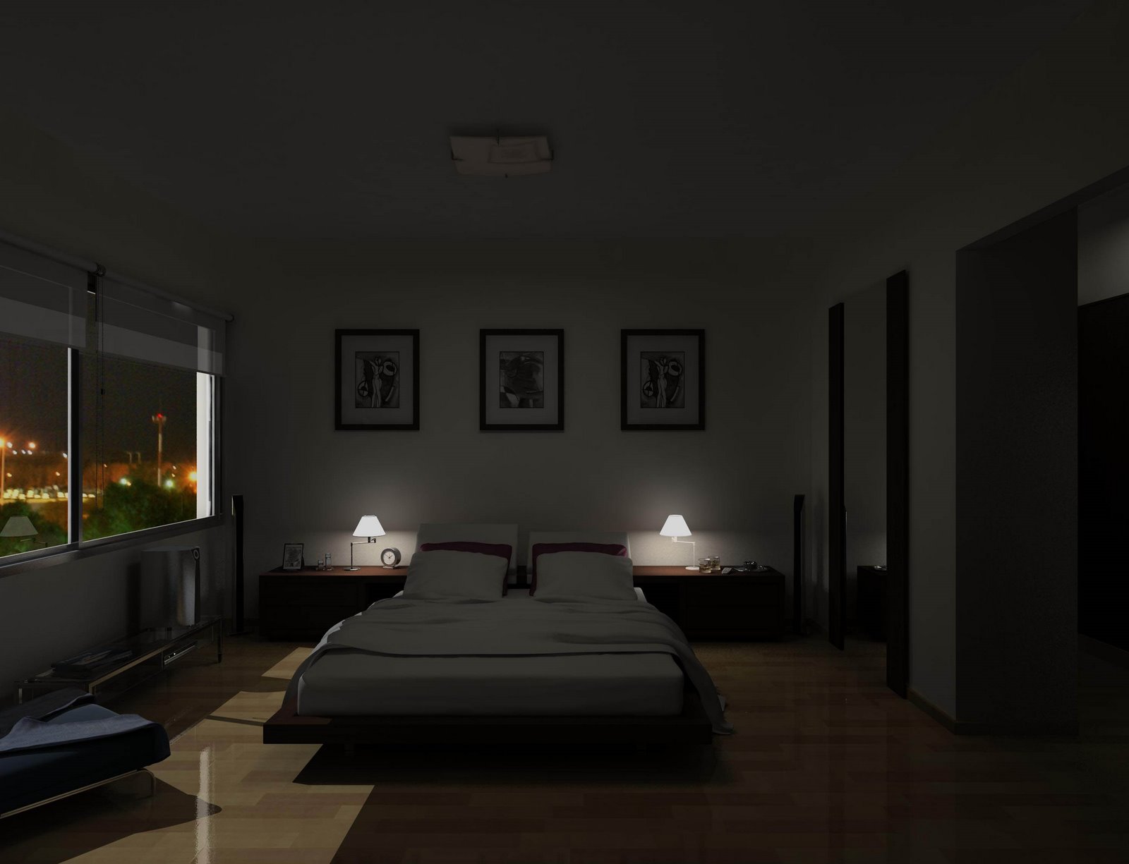 Interior Nocturno - Dormitorio