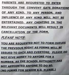 convent notice