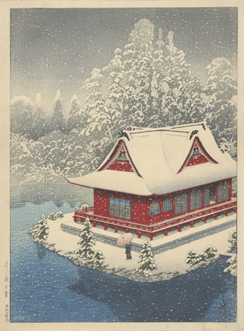 [Kawase+Hasui+1928+Snow+at+Inokashira+(Inokashira+no+yuki)+woodcut+on+paper.jpg]
