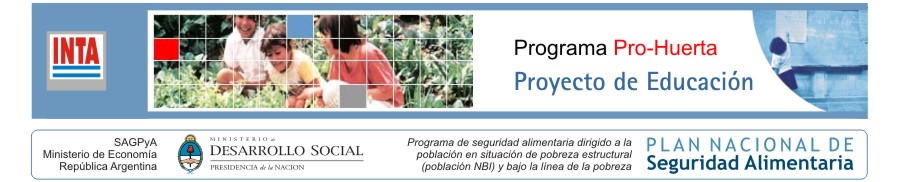 Programa ProHuerta - Proyecto de Educación
