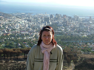 Lenka, with Cape Town in the background