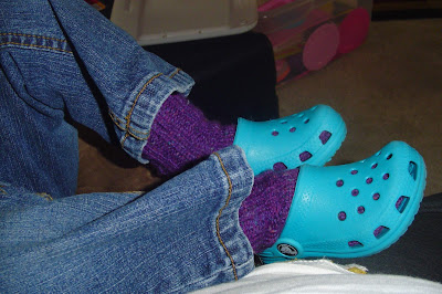 Turquoise Socks and Purple Socks