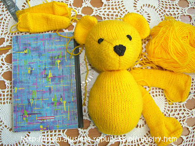 Merino 5 Teddy Bear Baby Blanket - free knitting pattern for