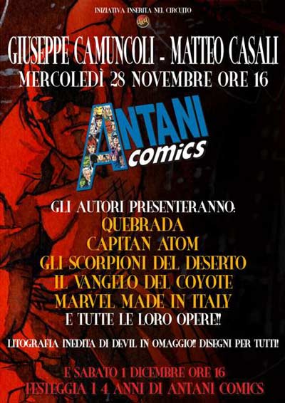 Giuseppe Camuncoli e Matteo Casali da Antani Comics