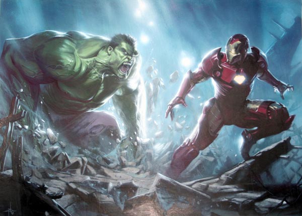 Hulk vs Iron Man by Gabriele Dell'Otto