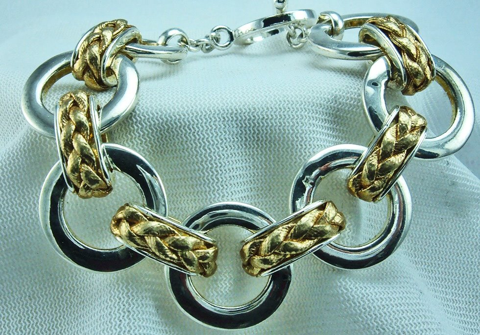 Silver Circle Link Bracelet