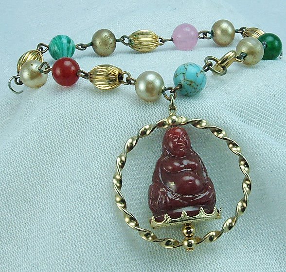 Spinning Buddha Bracelet at www.vintagecouturejewelry.com