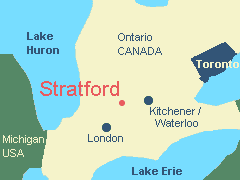 Map stratford ontario Stratford Map