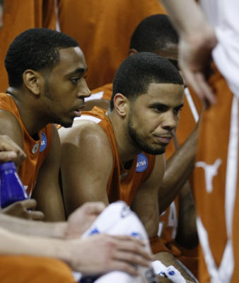 Texas Guards A.J. Abrams and D.J. Augustin