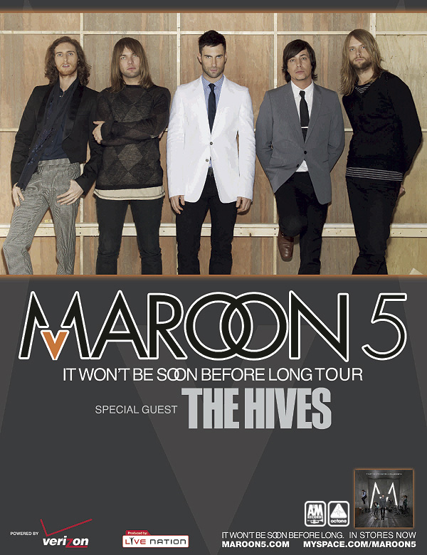 Maroon 5 in concert with The Hives