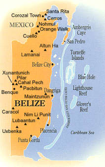 The Map of Belize
