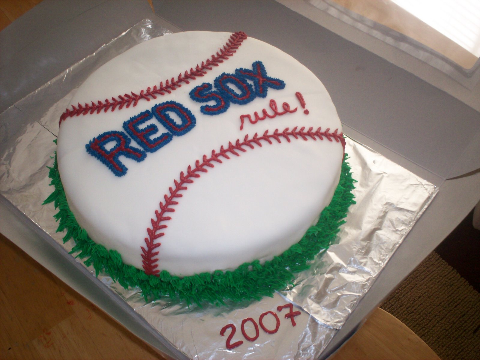 My son's baseball team championships cake