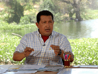 PRESIDENTE DE LA REPÙBLICA HUGO RAFAEL CHAVEZ FRIAS EN LA ISLA DE TACARIGUA