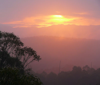 Sunrise from the Hartz Mountains visitor shelter - 17th July 2008