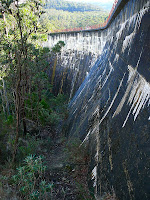 Ridgeway Reservoir dam wall - 21st July 2008