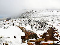 Looking towards the South Summit from the top of the ZigZag Track, Mt Wellington - 23rd July 2008