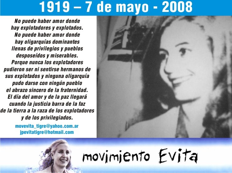 Cumpleaños de Evita - Homenaje a la Compañera