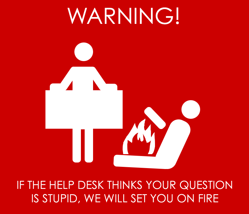 help desk on fire