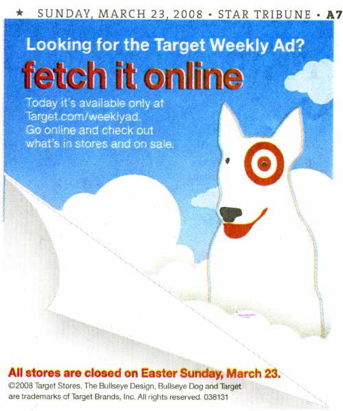 Colr ad that says Looking for the Target weekly ad? Fetch it online.
