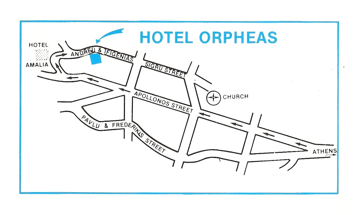 Hotel Orfeas Map