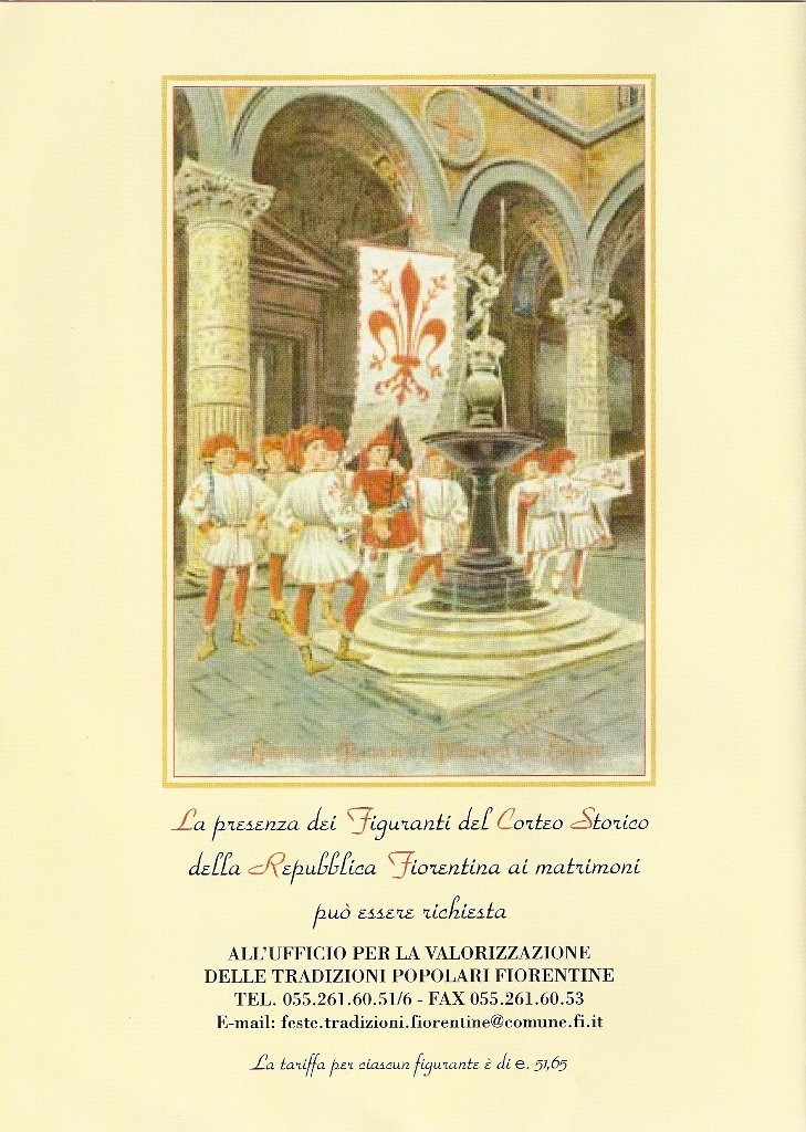 Florence Renaissance Wedding Information