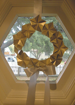 Dicas de Natal - PAP Guirlanda de estrelas de Origami Star+wreath+2