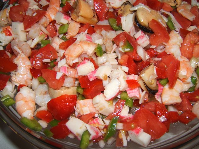 Salpicon avec fruits de mer / Salpicón de mariscos