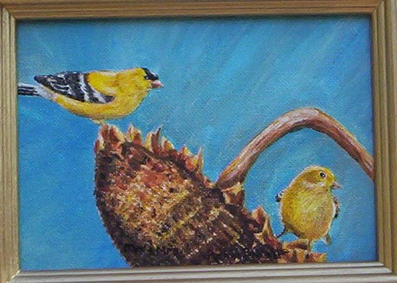 gold finch painting