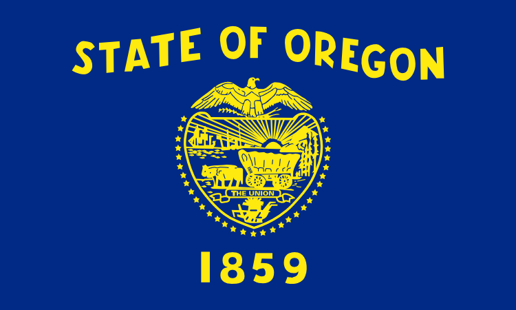 La Bandera oficial de Oregon (USA)
