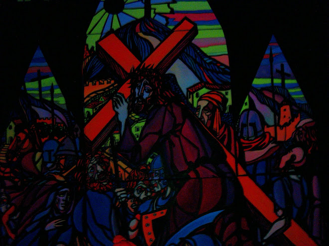 Russisch Orthodoxes Altarbild - Glasmalerei in Schwarzlicht gehalten aus St.Petersburg