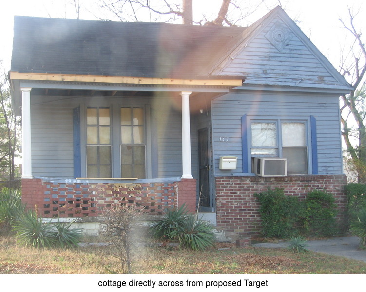cottage directly across from proposed Target