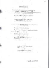 DESPACHO DO JUIZ - MANDADO DE SEGURANÇA UVA 2008 0020 6950 0/0
