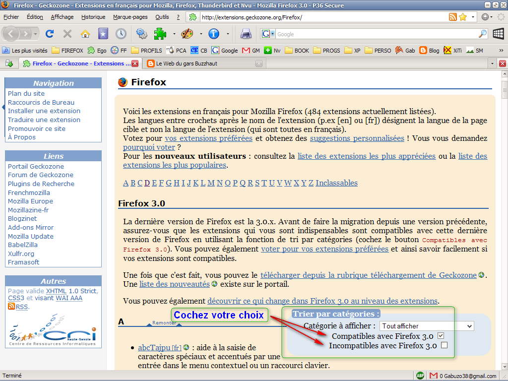 extensions Firefox 3 fr image