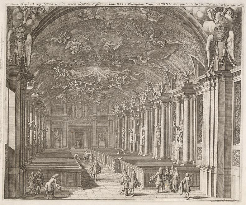 Swedish church interior from 1694