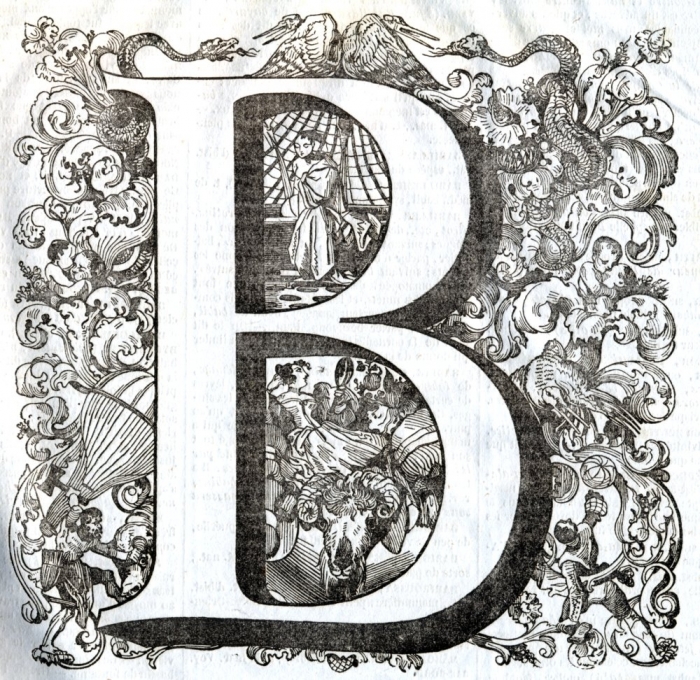 The letter B - alphabet iconography