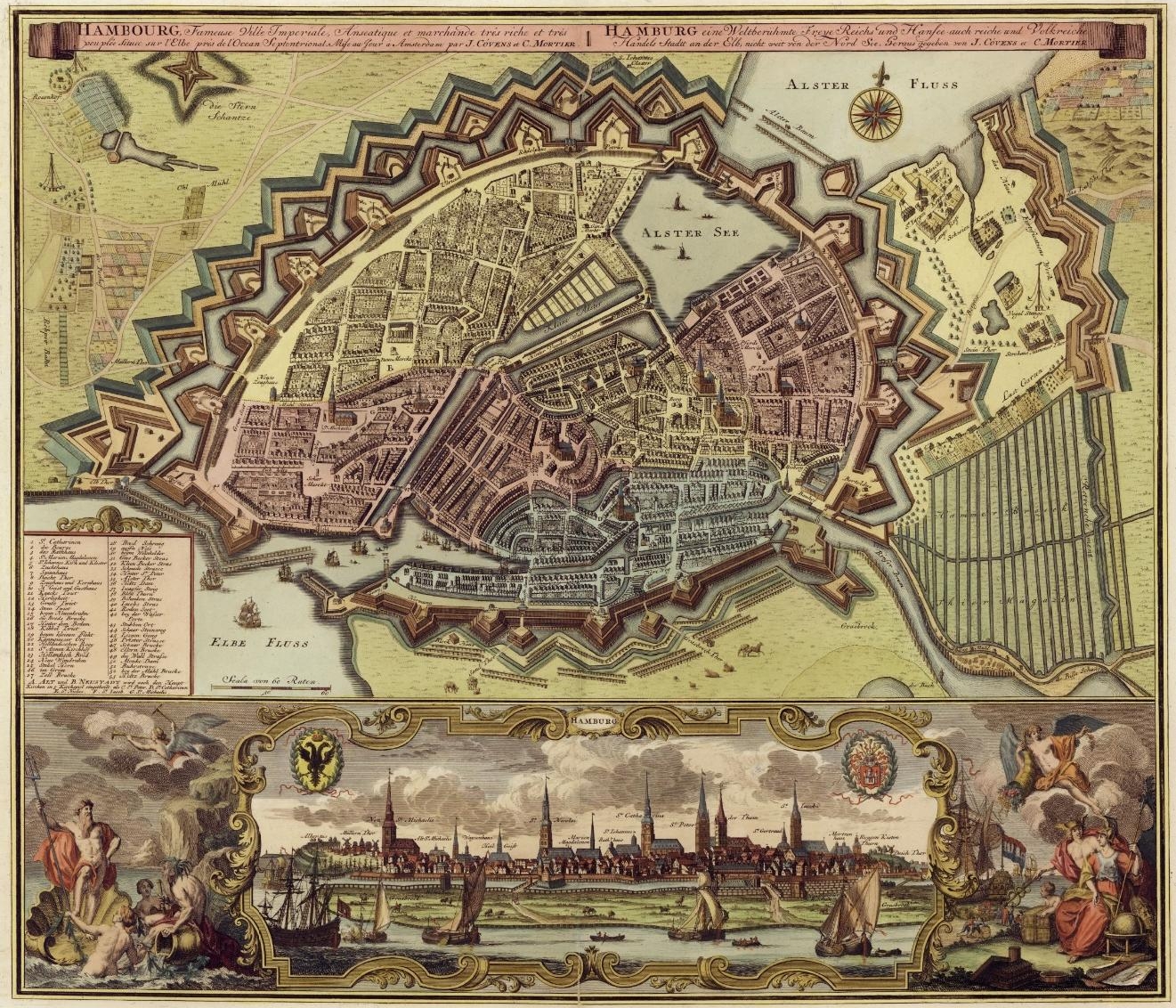 Hamburg map 1730