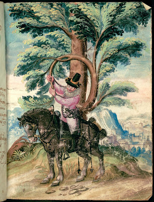 horserider bending tree branch