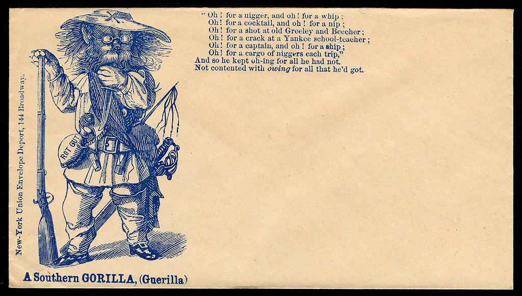 Civil War envelope - A Southern Gorilla