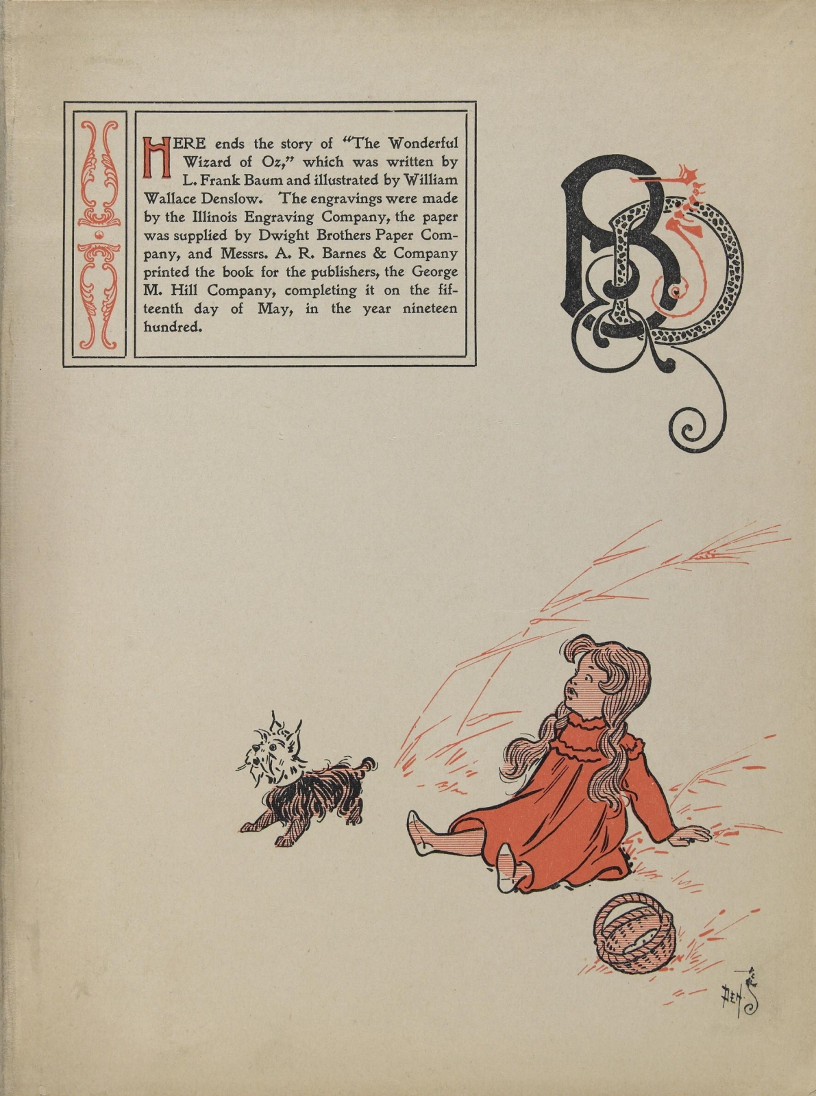 Last page of the wizard of Oz