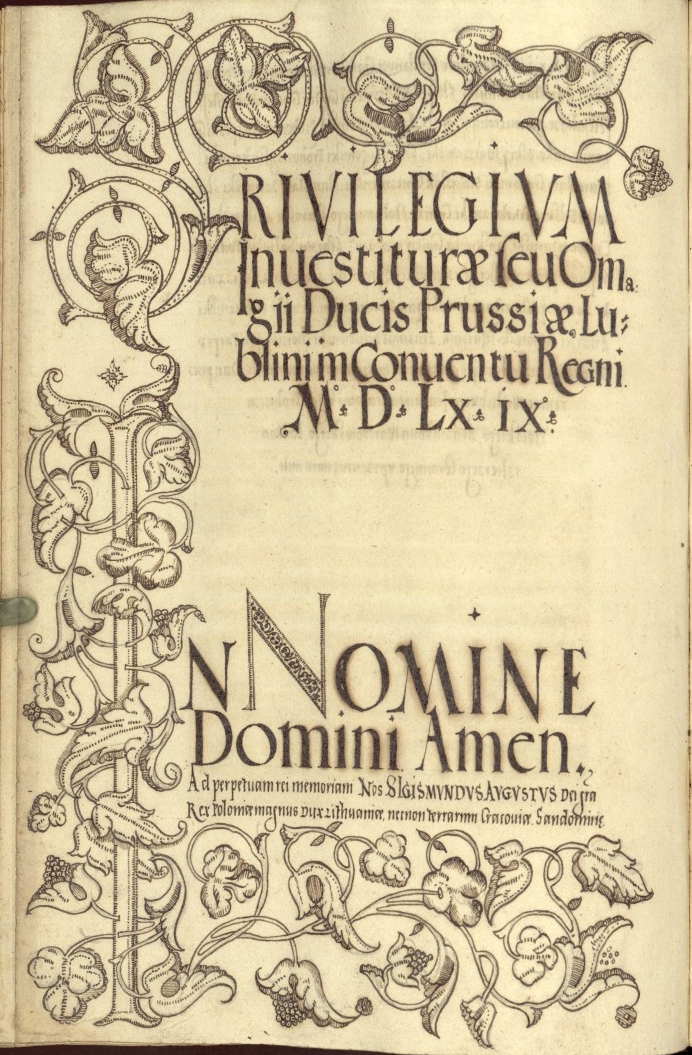 16th century Polish calligraphy