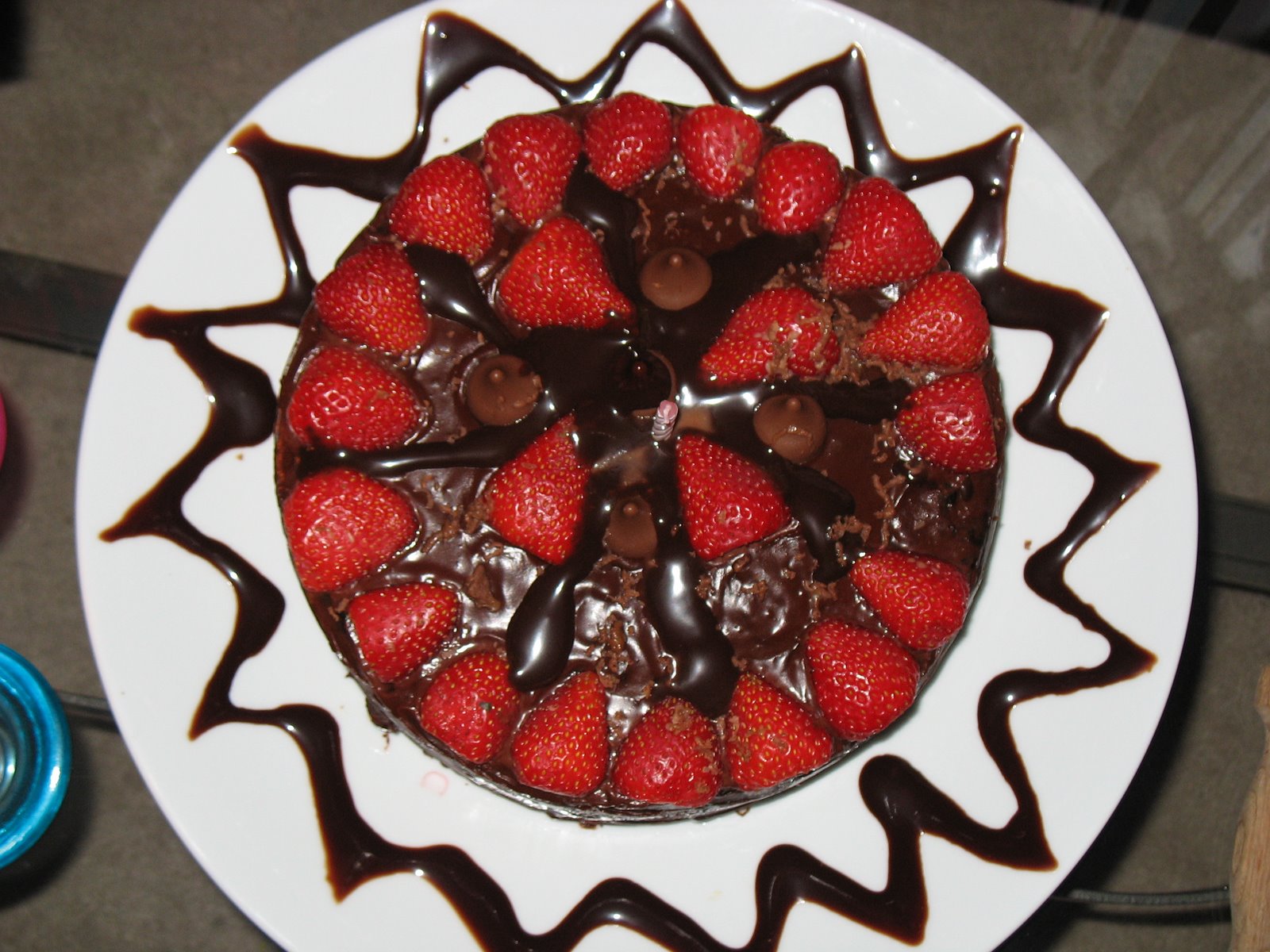 Homemade dark chocolate cake