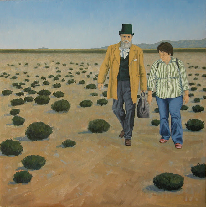 "Long Walk Back"  2008, oil on canvas on panel, 24" x 24"