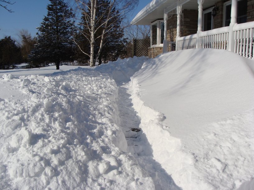 Front path after shovelling workout
