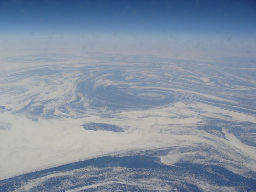 Aerial view of sea ice off Labrador