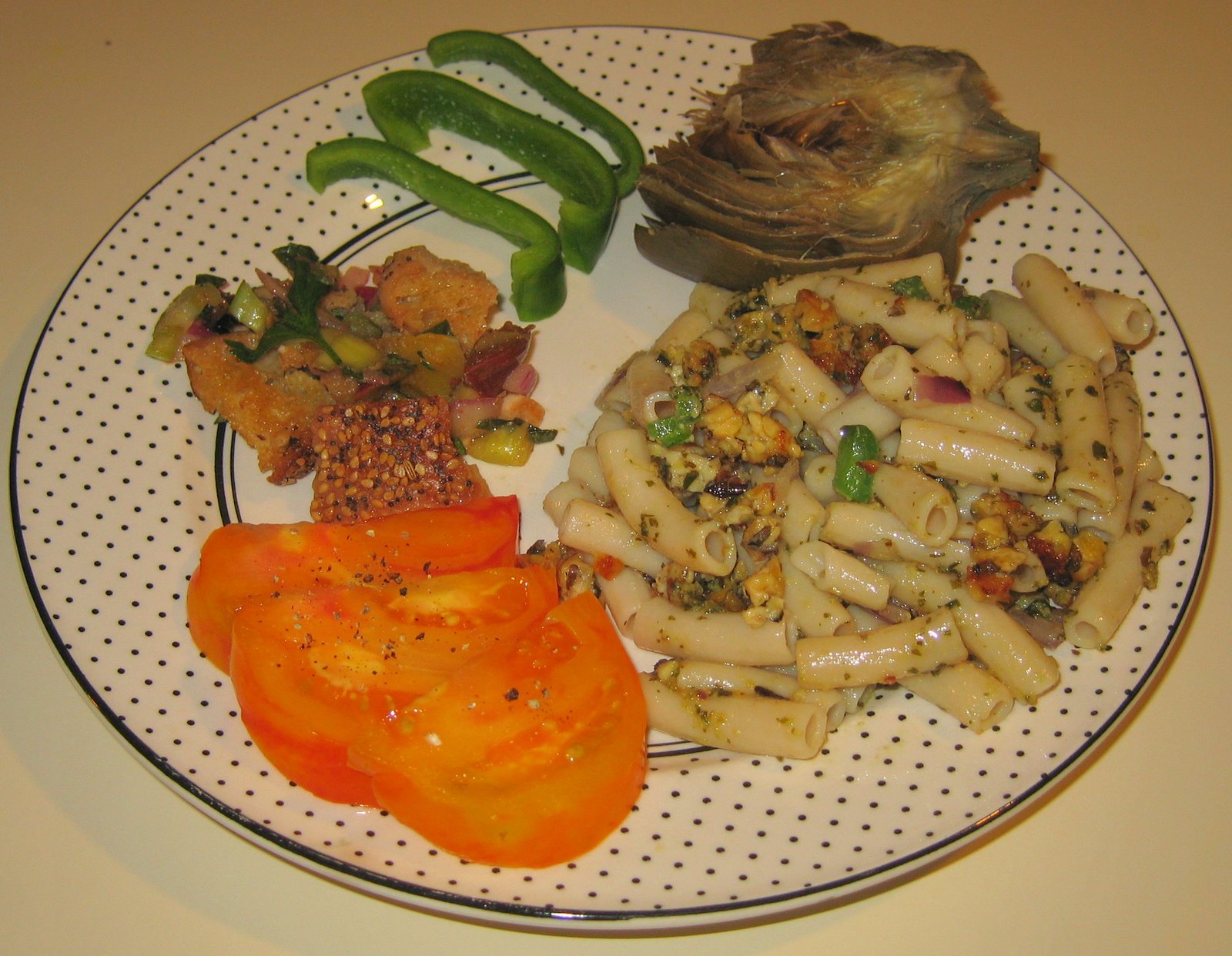 [20071117+Brown+Rice+Penne+Pasta+with+Tempeh+Scramble+and+Freshly+Made+Pesto.jpg]