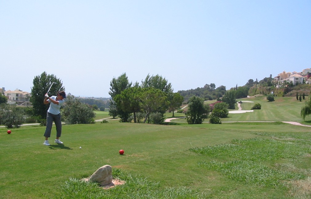 Ich beim Abschlag am New Course, Atalaya Golf Club Estepona - Marbella, Atalaya Golf & Country Club International