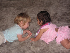 Isabella Grace with her cousin Nila this weekend
