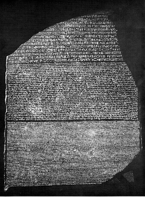 The Rosetta Stone, the key that unlocked Egyptian Hieroglyphs