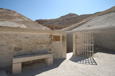 Exterior of the Tomb of Tutankhamun in the valley of the Kings