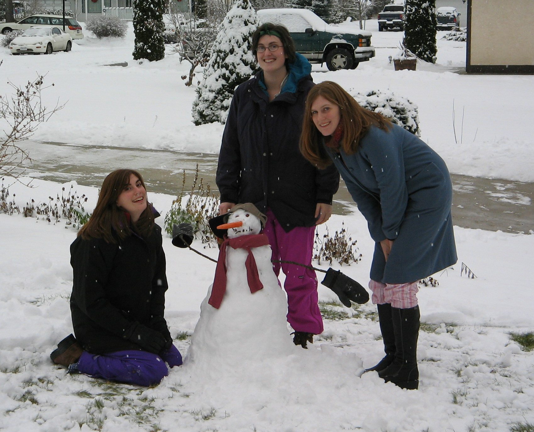 look at our snowman